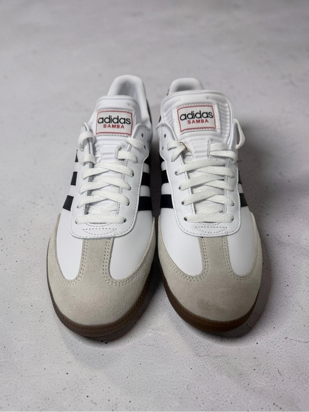 adidas Samba White Black Grey Suede Sneakers